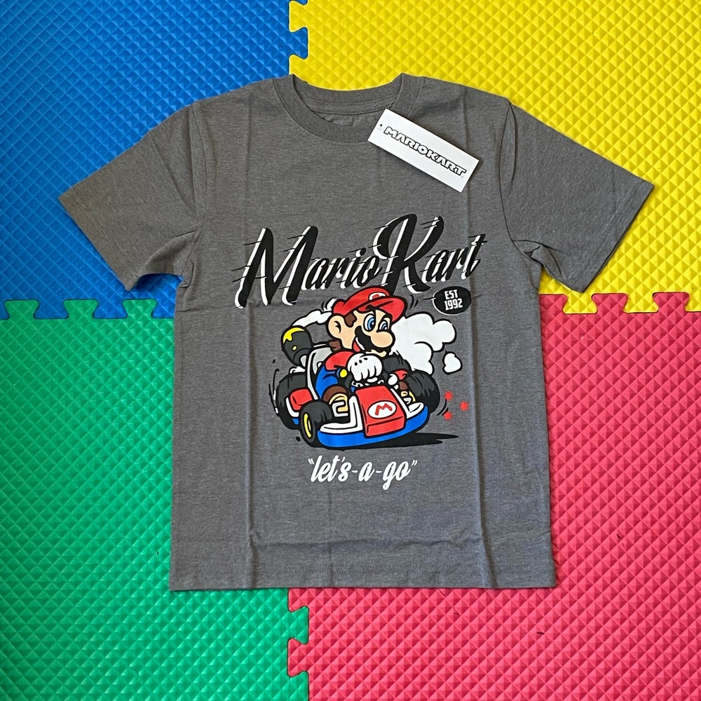 Boy Super Mario Mario Kart Let's a go boy T-shirt